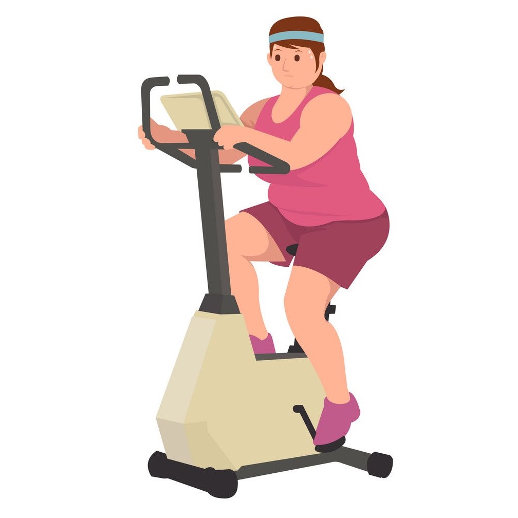 لاغر کردن ران ها با دوچرخه ثابت باشگاهی